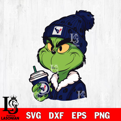 Boujee grinch NFL Houston Texans svg eps dxf png file, digital download , Instant Download