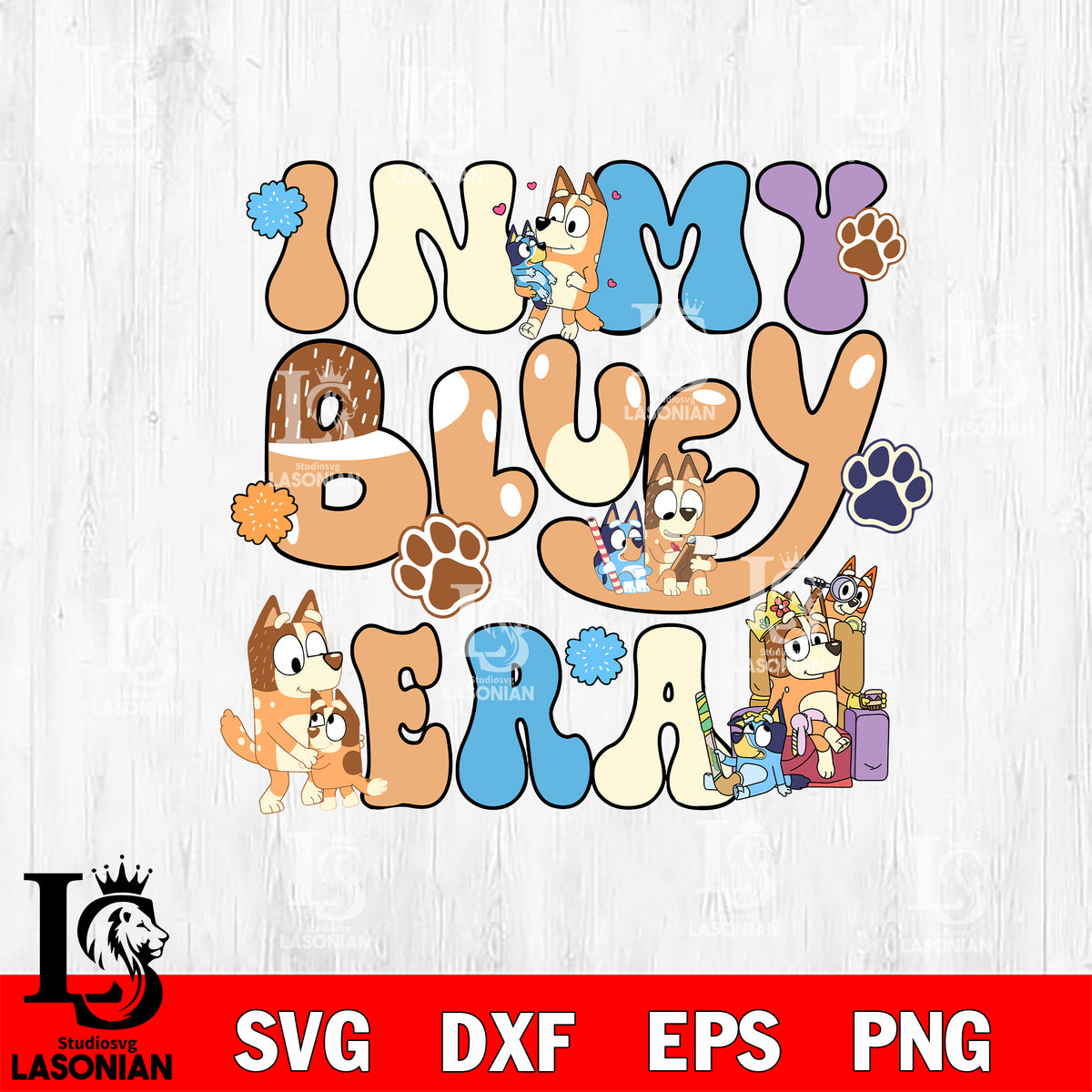 In my bluey era svg, bluey bingo svg eps dxf png file , digital ...