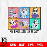 My emotions in a day Svg eps dxf png file, Digital Download, Instant Download