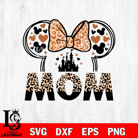 Mama Mouse Leopard svg eps dxf png file, Digital Download, Instant Download