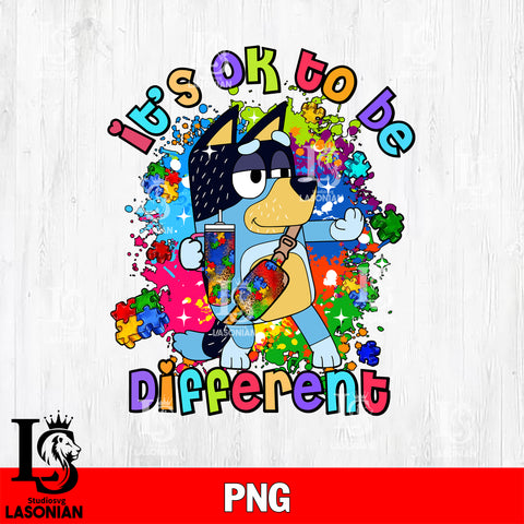 It's ok to be different svg, bluey bingo png file, Digital Download, Instant Download