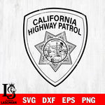 California Highway Patrol Badge svg eps png dxf file ,Logo Police black and white Digital Download, Instant Download