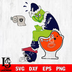 Grinch Football Theme Toilet SVG , NFL svg,eps,dxf,png file, digital download