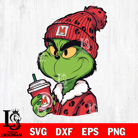 Boujee grinch MARYLAND TERRAPINS svg eps dxf png file, Digital Download