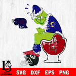 Grinch Football Theme Toilet SVG , NFL svg,eps,dxf,png file, digital download