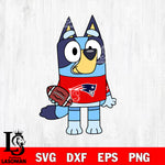 Bluey New England Patriots svg eps dxf png file, Digital Download , Instant Download