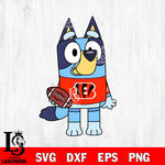 Bluey Cincinnati Bengals svg eps dxf png file, Digital Download , Instant Download