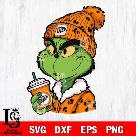 Boujee grinch UTEP MINERS svg eps dxf png file, Digital Download