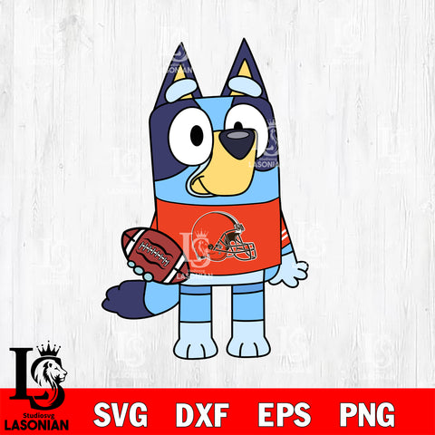 Bluey Cleveland Browns svg eps dxf png file, Digital Download , Instant Download