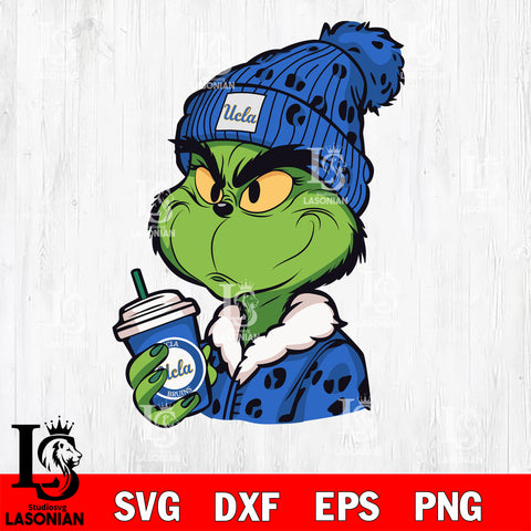 Boujee grinch UCLA BRUINS svg eps dxf png file, Digital Download