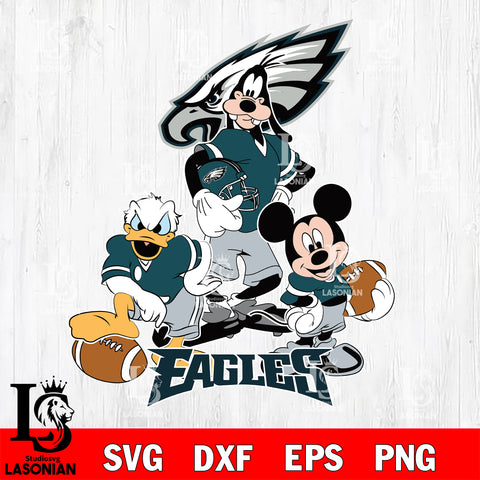 Philadelphia Eagles Mickey Mouse And Friends svg, NFL svg eps dxf png file, Digital Download , Instant Download