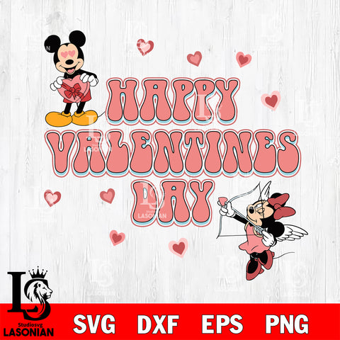 Mickey Valentine svg eps dxf png file, digital download