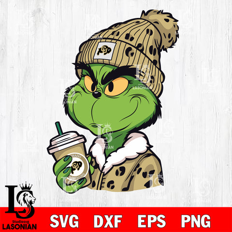 Boujee grinch COLORADO BUFFALOES svg eps dxf png file, Digital Download