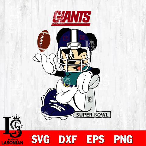 New York Giants Mickey Mouse And Friends svg, NFL svg eps dxf png file, Digital Download , Instant Download