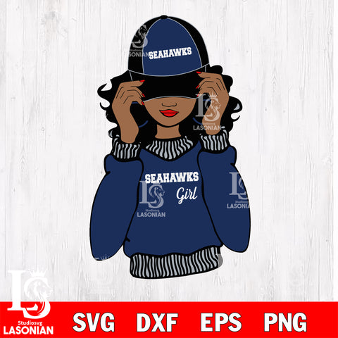 Seattle Seahawks girls svg eps dxf png file, digital download , Instant Download