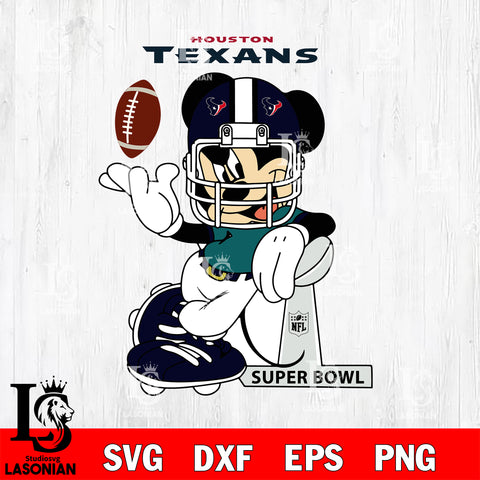 Houston Texans Mickey Mouse And Friends svg, NFL svg eps dxf png file, Digital Download , Instant Download