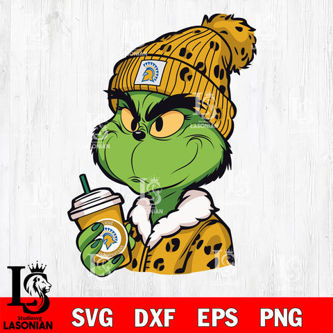 Boujee grinch SAN JOSÉ STATE SPARTANS svg eps dxf png file, Digital Download