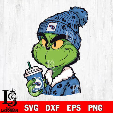 Boujee grinch NFL Tennessee Titans svg eps dxf png file, digital download , Instant Download