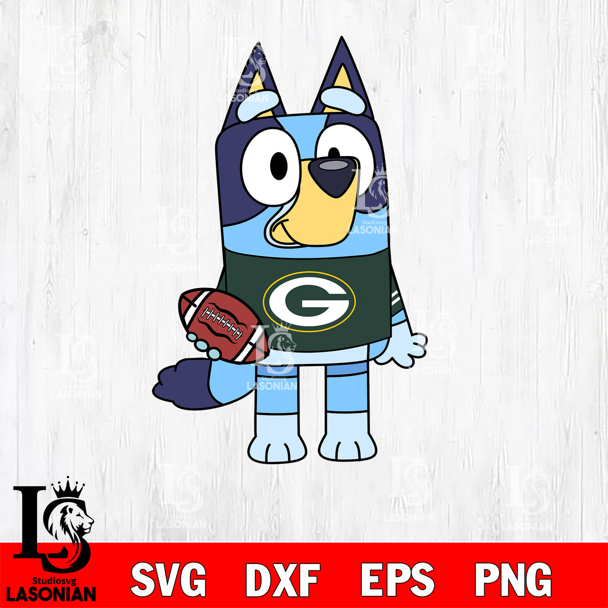 Bluey Green Bay Packers svg eps dxf png file, Digital Download , Insta ...