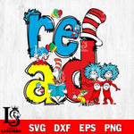 dr seuss svg, read svg, cat in the hat svg eps dxf png file, Digital Download,Instant Download