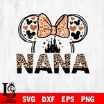 NANA Mouse Leopard Bundle Svg, Family Vacation Svg, Mother's Day svg eps dxf png file, Digital Download, Instant Download