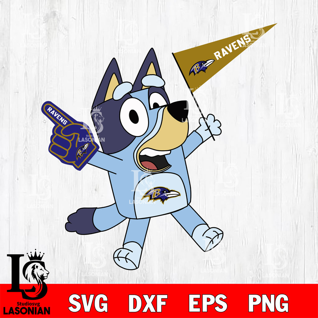 Baltimore Ravens bluey svg eps dxf png file, Digital Download , Instan ...