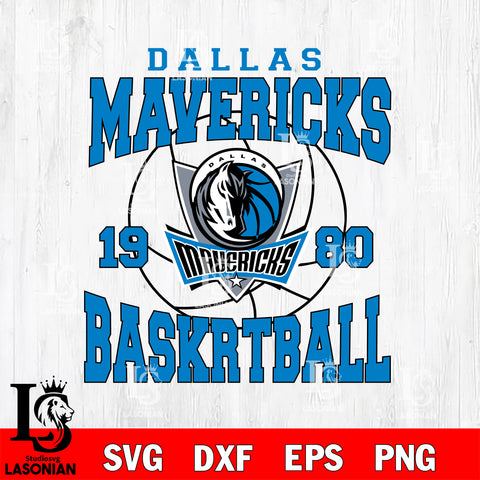 Dallas Mavericks NBA Champions 2024 Svg,Dallas Mavericks Basketball 1980 svg eps dxf png file, Digital Download, Instant Download