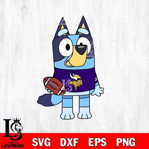 Bluey Minnesota Vikings svg eps dxf png file, Digital Download , Instant Download