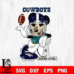 Dallas Cowboys Mickey Mouse And Friends svg, NFL svg eps dxf png file, Digital Download , Instant Download