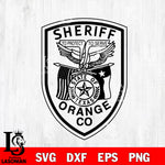 Orange co State of Texas Sheriff's Department Patch svg eps png dxf file ,Logo Police black and white Digital Download, Instant Download