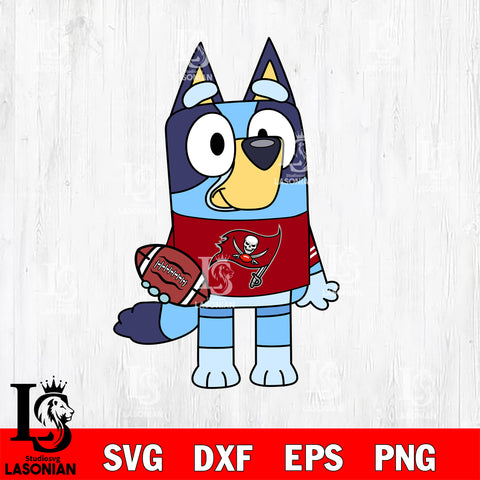 Bluey Tampa Bay Buccaneers svg eps dxf png file, Digital Download , Instant Download