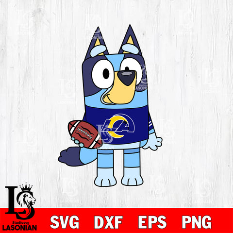 Bluey Los Angeles Rams svg eps dxf png file, Digital Download , Instant Download