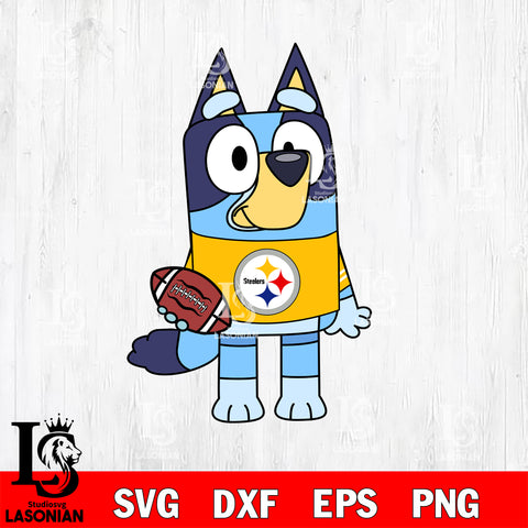 Bluey Pittsburgh Steelers svg eps dxf png file, Digital Download , Instant Download