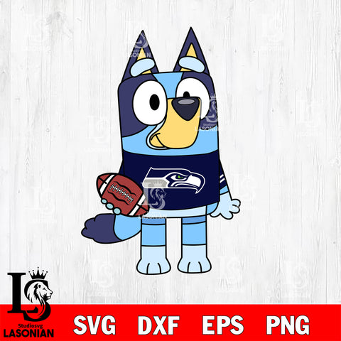 Bluey Seattle Seahawks svg eps dxf png file, Digital Download , Instant Download