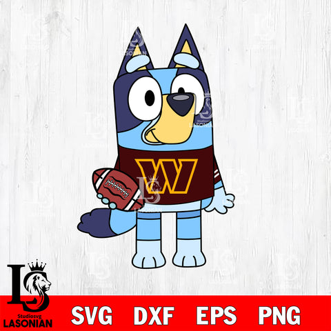 Bluey Washington Commanders svg eps dxf png file, Digital Download , Instant Download