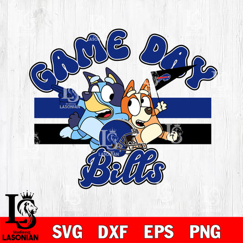 Game day Buffalo Bills bluey svg eps dxf png file, Digital Download , Instant Download