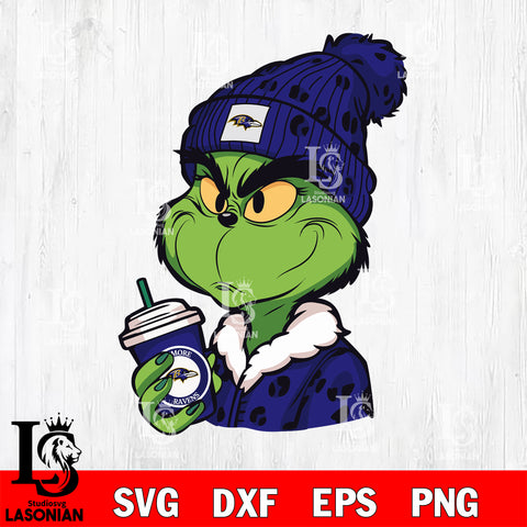 Boujee grinch NFL Carolina Panthers svg eps dxf png file, digital download , Instant Download