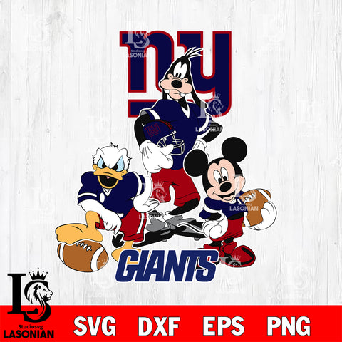 New York Giants Mickey Mouse And Friends svg, NFL svg eps dxf png file, Digital Download , Instant Download