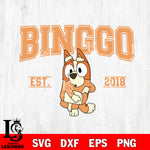 Chilli bingo est 2018 svg, bluey bingo Svg eps dxf png file, Digital Download, Instant Download