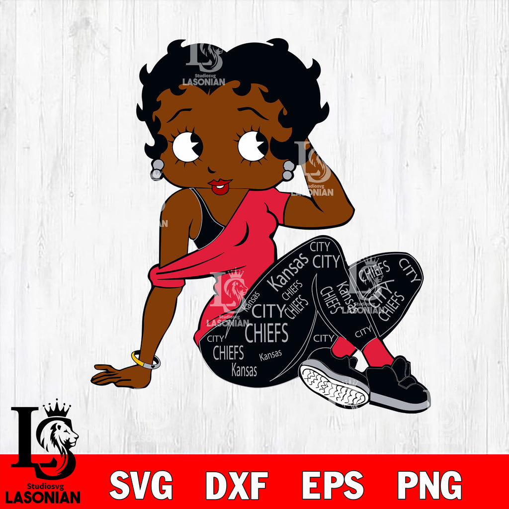 Betty Boop Kansas City Chiefs SVG PNG EPS DXF - Kansas City Chiefs SVG PNG