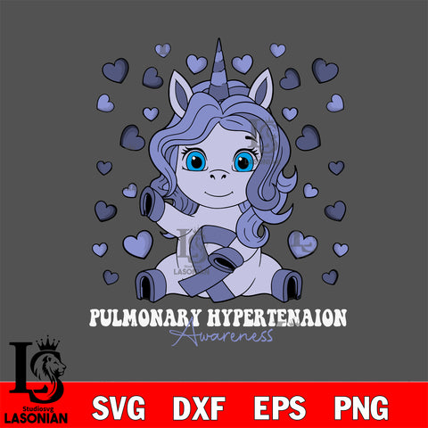 unicorn pulmonary hypertension awareness 9 Svg Eps Dxf Png File, Digital Download, Instant Download