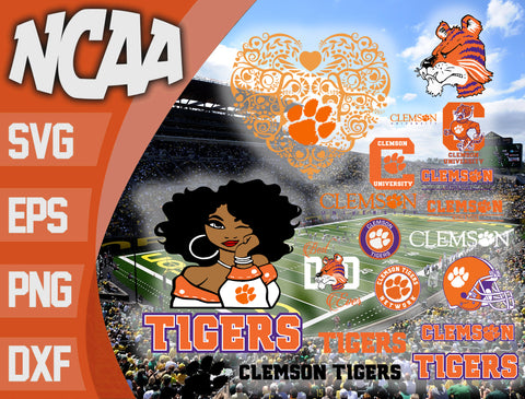 Clemson Tigers svg eps dxf png file, bundle ncaa svg, ncaa svg