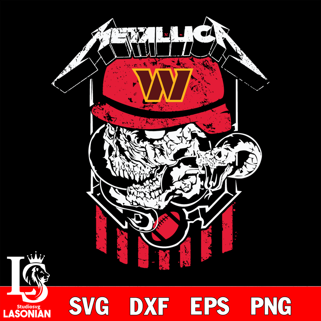 Washington Commanders metallica NFL Svg Dxf Eps Png file – lasoniansvg