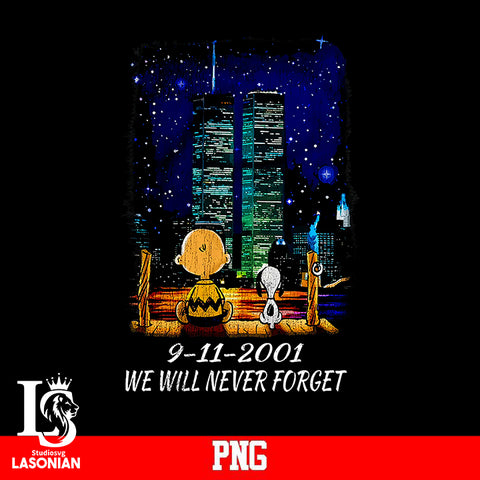 9-11-2001 we will never forget, snoopy png file