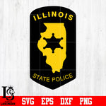 Badge Illinois state police svg eps dxf png file