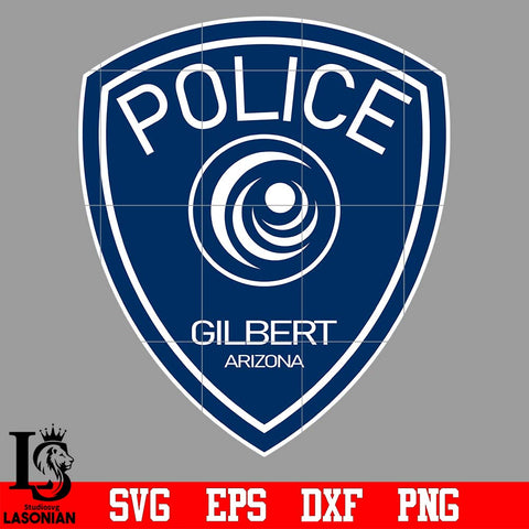 Badge Police Gilbert Arizona svg eps dxf png file