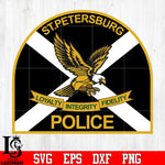 Badge Police ST Petersburg loyalty integrity fidelity svg eps png dxf file