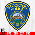 Badge Police Stockton found june 1849 svg eps dxf png file