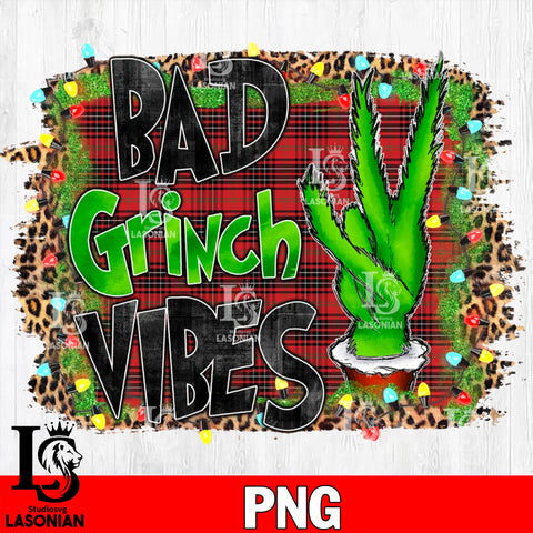 Bad grinch vibes PNG file, digital download