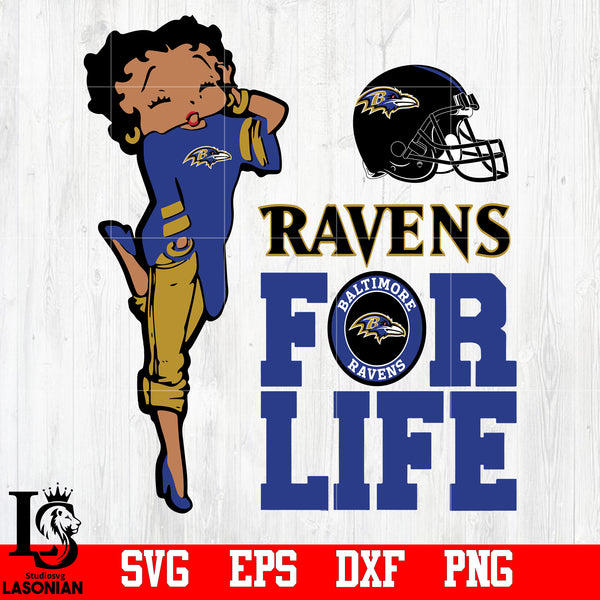 Baltimore Ravens Betty Boop Svg, Sport Svg, Ravens Betty Boop, Baltimore  Betty Boop